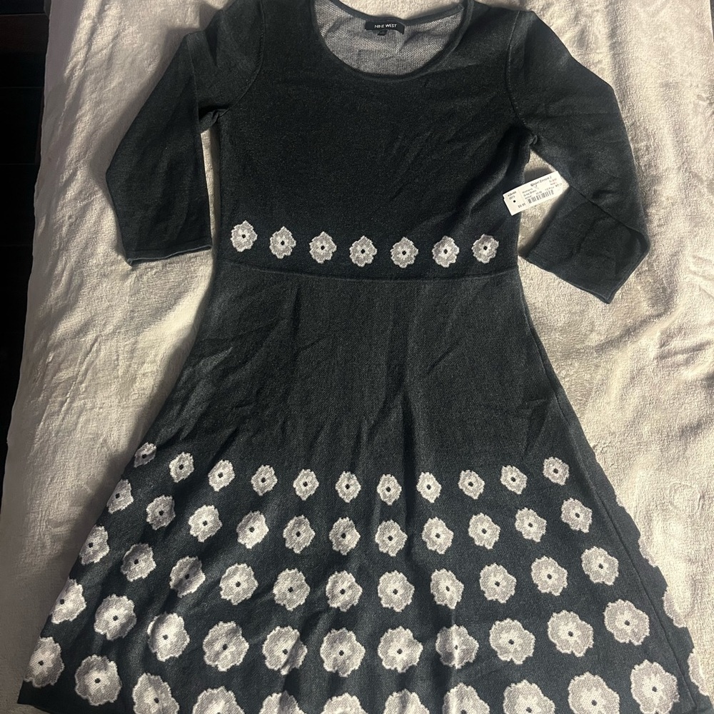 Elegant Black Floral Dress